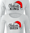 Vianočné tričká pre páry King a Queen