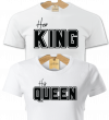 Jeho kráľovná Jej kráľ tričká pre páry (King a Queen)